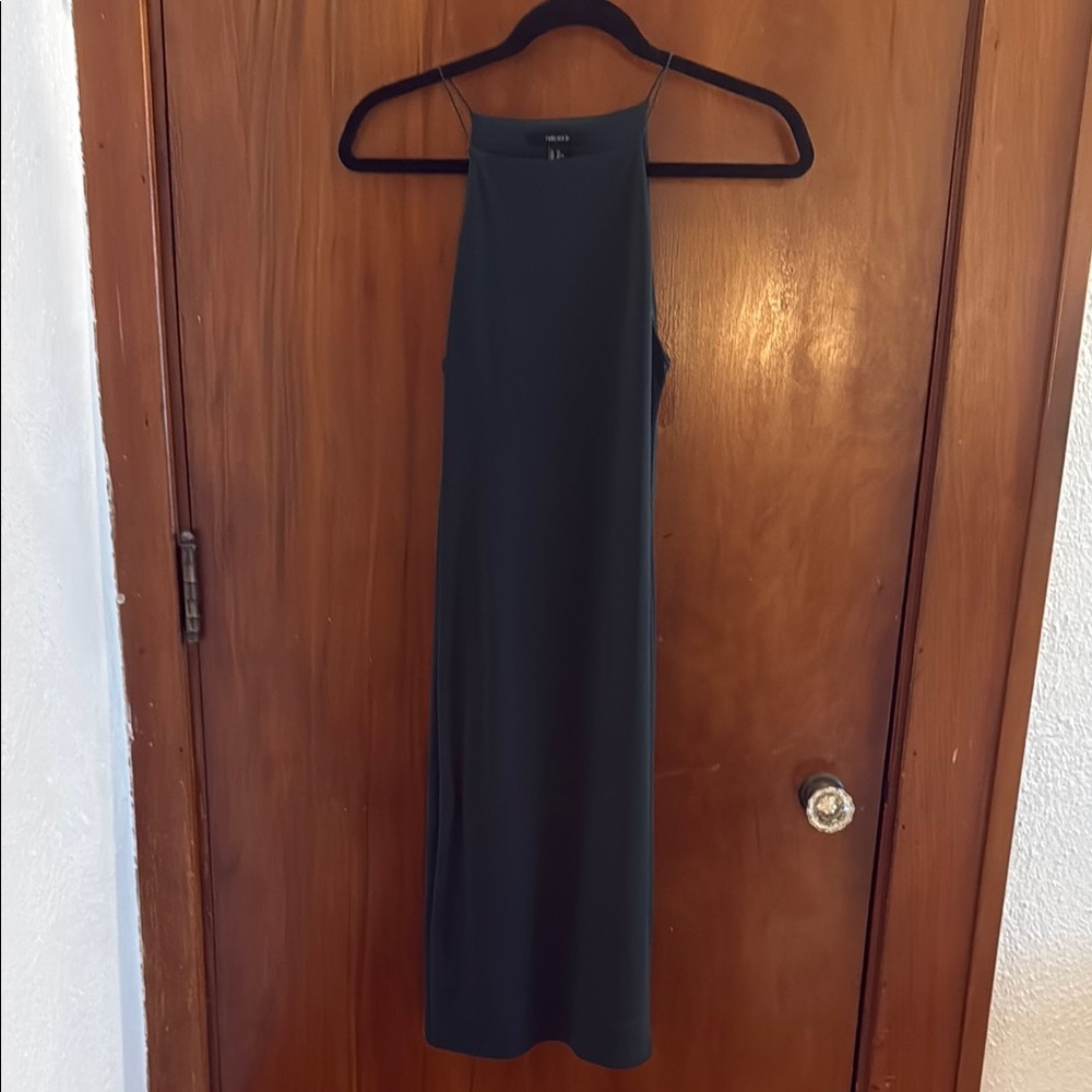 Forever 21 forest green Halter Sheath Midi Dress